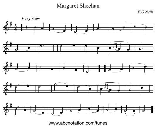 Margaret Sheehan - staff notation