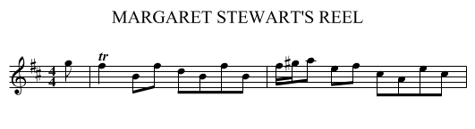 MARGARET STEWART'S REEL - staff notation