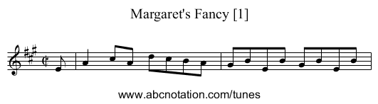 Margaret's Fancy [1] - staff notation