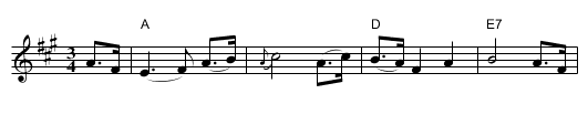 Margaret's Waltz - staff notation