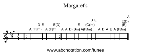Margaret's - staff notation