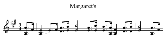 Margaret's - staff notation