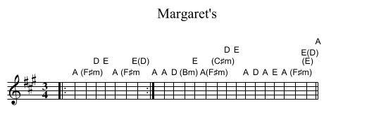 Margaret's - staff notation