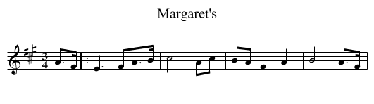 Margaret's - staff notation