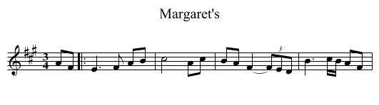 Margaret's - staff notation