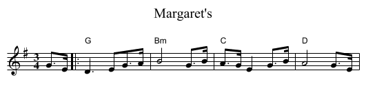 Margaret's - staff notation