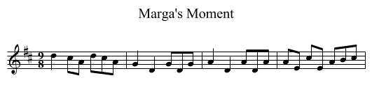 Marga's Moment - staff notation