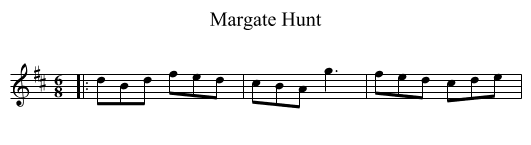 Margate Hunt - staff notation