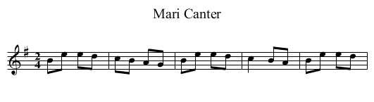 Mari Canter - staff notation