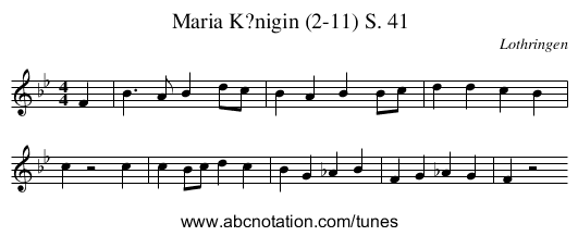 Maria K?nigin (2-11) S. 41 - staff notation