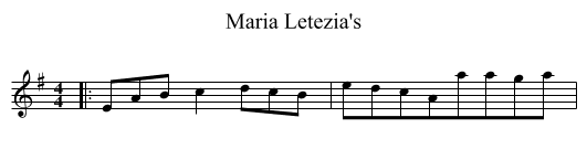 Maria Letezia's - staff notation