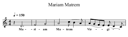Mariam Matrem - staff notation
