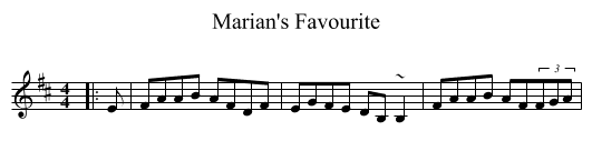 Marian's Favourite - staff notation