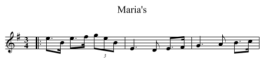 Maria's - staff notation