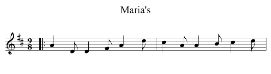 Maria's - staff notation