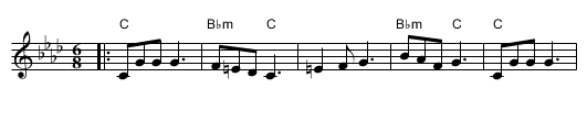 Maricensko - staff notation