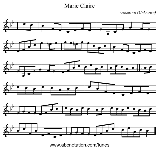 Marie Claire - staff notation