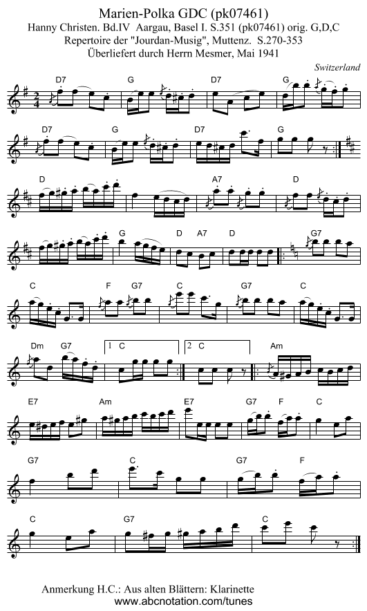 Marien-Polka GDC (pk07461) - staff notation