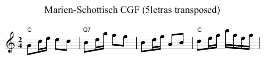 Marien-Schottisch CGF (5letras transposed) - staff notation