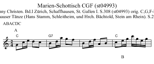 Marien-Schottisch CGF (st04993) - staff notation