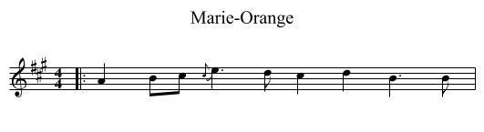 Marie-Orange - staff notation