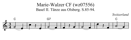 Marie-Walzer CF (wz07556) - staff notation