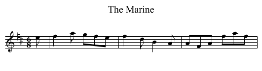 Marine, The  - staff notation