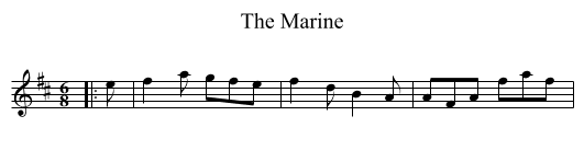 Marine, The  - staff notation