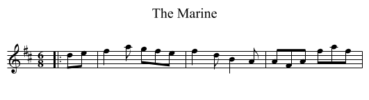 Marine, The  - staff notation