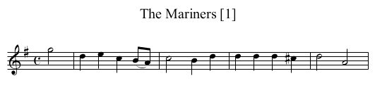Mariners [1], The - staff notation