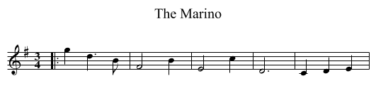 Marino, The  - staff notation