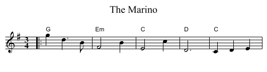 Marino, The  - staff notation
