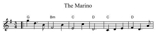 Marino, The  - staff notation