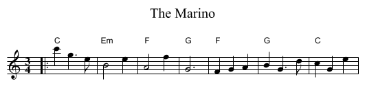 Marino, The  - staff notation