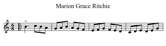Marion Grace Ritchie - staff notation