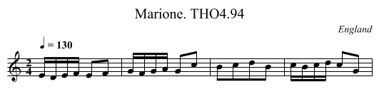 Marione. THO4.94 - staff notation