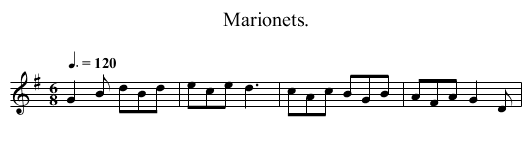 Marionets. - staff notation