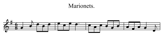 Marionets. - staff notation