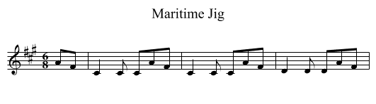 Maritime Jig - staff notation
