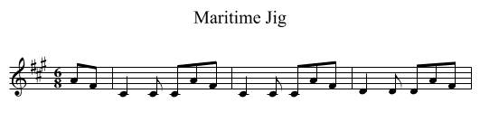 Maritime Jig - staff notation