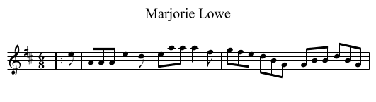 Marjorie Lowe - staff notation