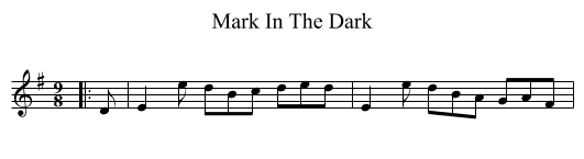 Mark In The Dark - staff notation