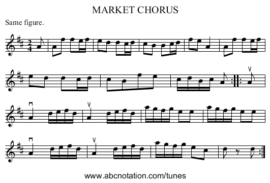 MARKET CHORUS - staff notation