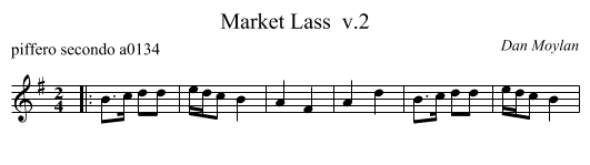 Market Lass  v.2 - staff notation