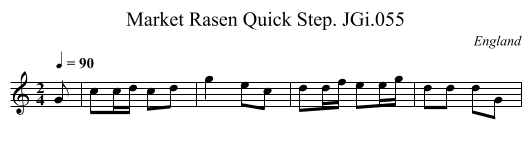 Market Rasen Quick Step. JGi.055 - staff notation