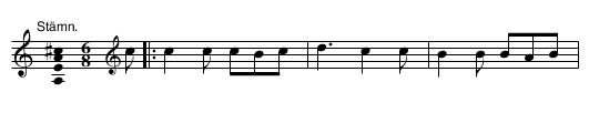 Marlborough-visan - staff notation