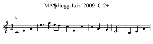 MÃ¶rliegg-Juiz. 2009  C 2+ - staff notation
