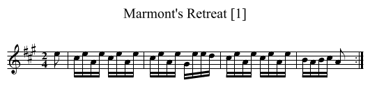 Marmont's Retreat [1] - staff notation