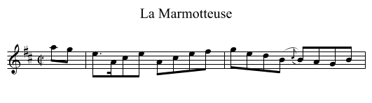 Marmotteuse, La - staff notation