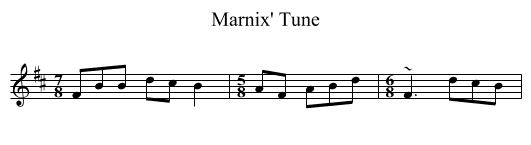 Marnix' Tune - staff notation